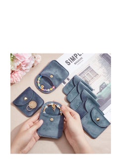Excefore Velvet Jewellery Pouches, 20 Pcs Gray Color Velvet Jewelry Storage Bags with Snap Button, Jewelry Wrap Gift Bags, For Wedding, Party, Valentine's Day, Anniversary, Candy Gift (8x7.9cm)  - Image 3