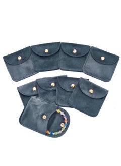 Excefore Velvet Jewellery Pouches, 20 Pcs Gray Color Velvet Jewelry Storage Bags with Snap Button, Jewelry Wrap Gift Bags, For Wedding, Party, Valentine's Day, Anniversary, Candy Gift (8x7.9cm)  - Image 1