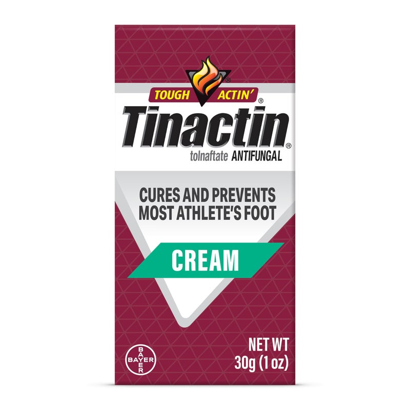 Tinactin كريم تينكتين المضاد للفطريات، علاج قدم الرياضي، تولنافتات 1%، مثبت سريرياً فعاليته على معظم حالات قدم الرياضي والسعفة، 1 أونصة، 30 جرام، أنبوب - Image 1