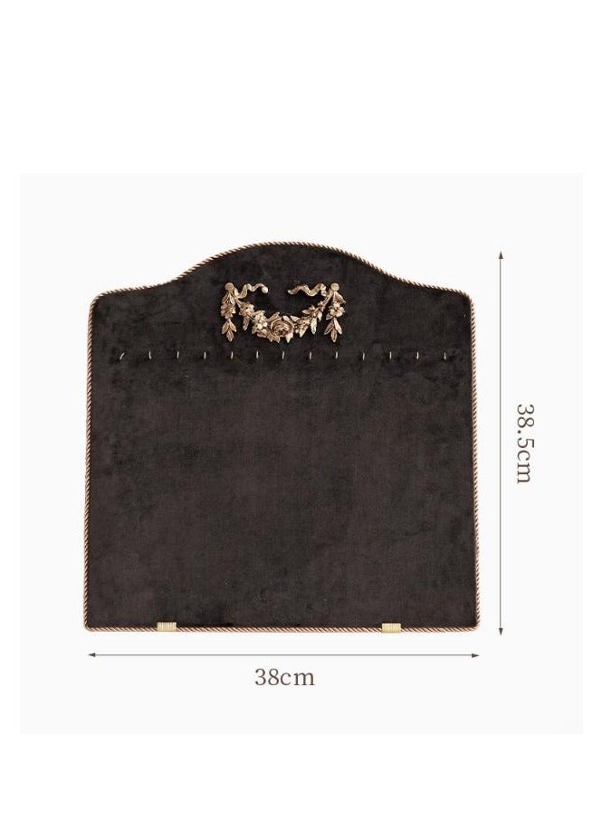 French Retro Style Resin Necklace Storage Rack Wall Mounted Velvet Decorative Frame  - Image 1