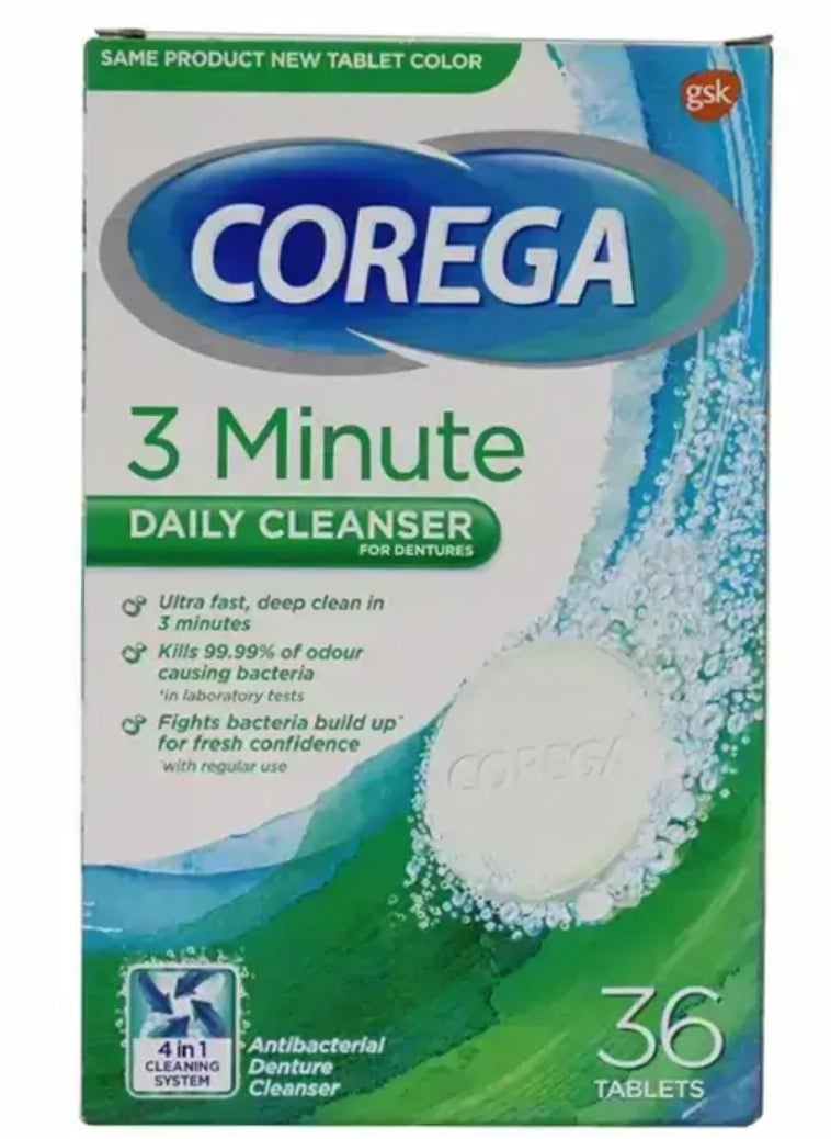 COREGA - Tabs Denture Cleaning 36 Tabs - Image 1