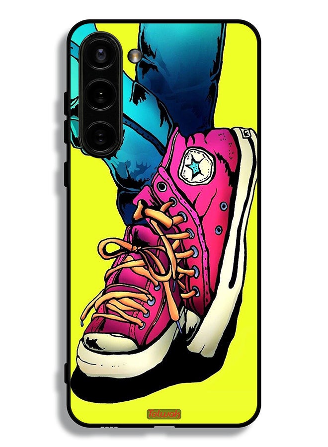 Tolwak Samsung Galaxy S23 Plus 5G Protective Case Cover Canva Shoes Art - Image 3