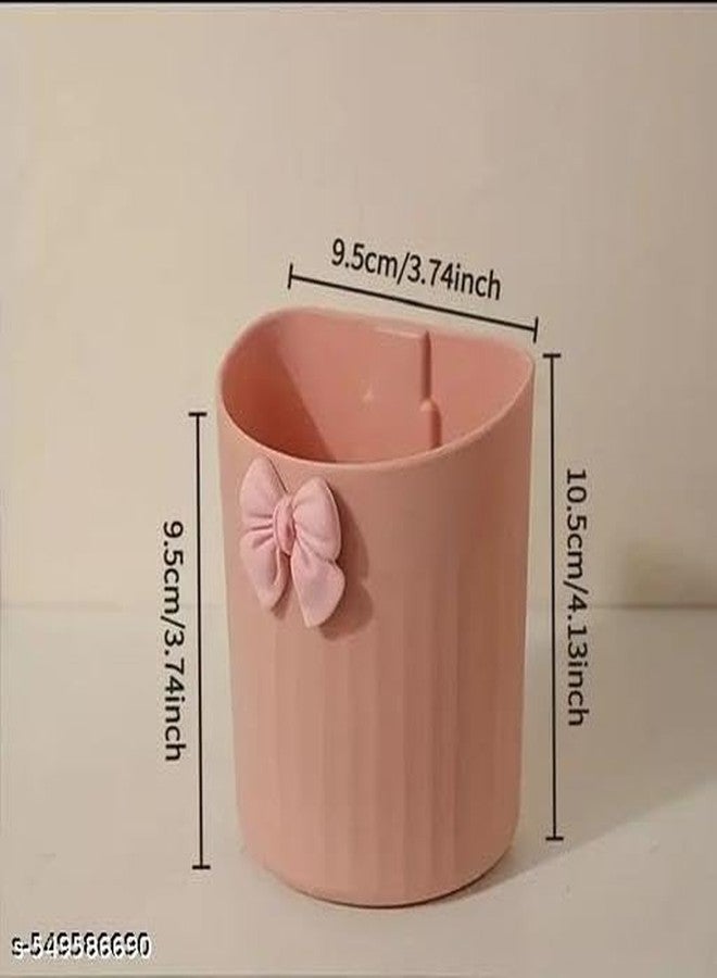 2PIS (White Pink Combo) SELF Adhesive Mobile Holder/Pencil Holder/Remote Holder for Office and Home.(2PIS + Tumbler Holder)/313_KP2598 - Image 4