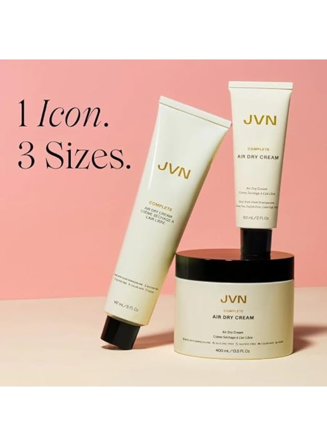 JVN Complete Air Dry Cream, Hair Styling Cream - 5 Fluid Ounces, Smoothens and Defines Hair, Sulfate-Free, Curl Enhancing, Moisturizing, Smoothening, UV Protection for All Hair Types - Image 4