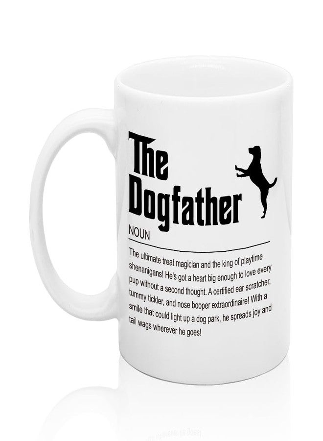 XQLZY The Dogfather Coffee Mug, Dogfather Mug, Funny Dog Tea Cup, Retirement Gifts for Dad Dog Owner Men, Birthday Gifts Father's Day for Husband Boyfriend Men's Daddy Brother - Image 1