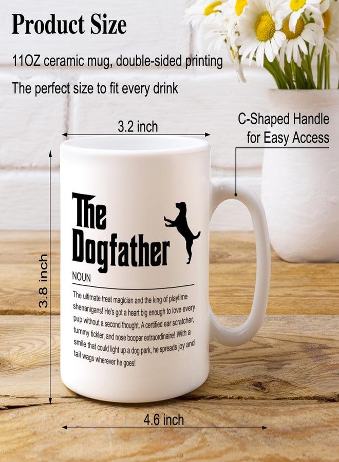 XQLZY The Dogfather Coffee Mug, Dogfather Mug, Funny Dog Tea Cup, Retirement Gifts for Dad Dog Owner Men, Birthday Gifts Father's Day for Husband Boyfriend Men's Daddy Brother - Image 2