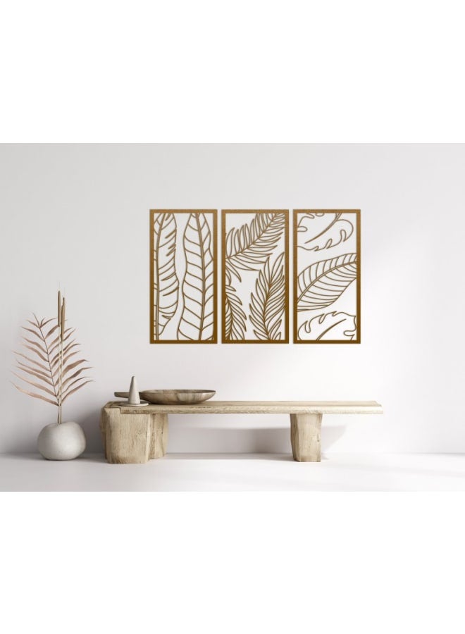 هوم جاليري مجموعة أوراق الزن الفنية الجدارية الخشبية - Image 1