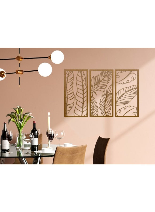 هوم جاليري مجموعة أوراق الزن الفنية الجدارية الخشبية - Image 3