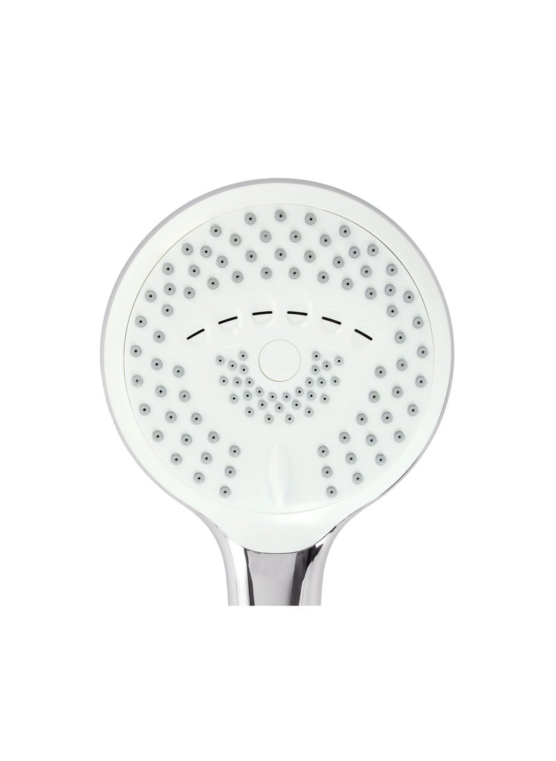 GEEPAS Curve Hand Shower 12CM Diameter, 5 Functions, Easy to use, Dial to change the functions, High Quality Material Bathroom Shower Head, Chrome Plated  - Image 5