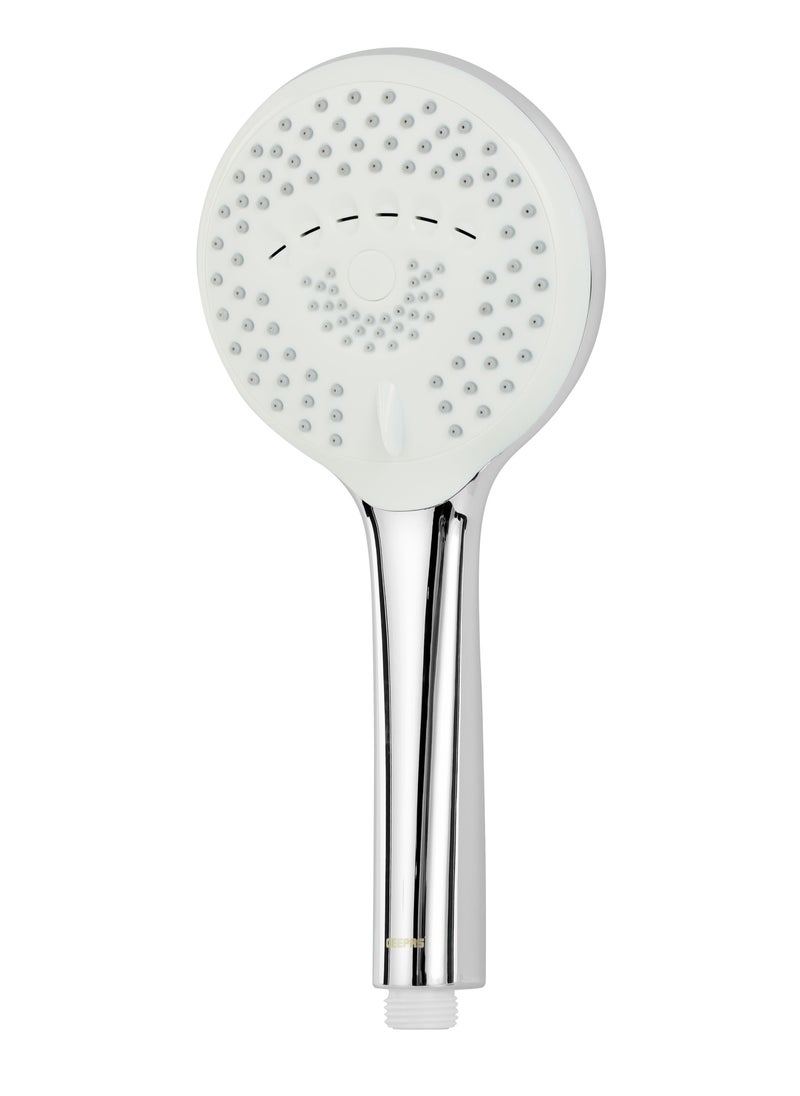 GEEPAS Curve Hand Shower 12CM Diameter, 5 Functions, Easy to use, Dial to change the functions, High Quality Material Bathroom Shower Head, Chrome Plated  - Image 2