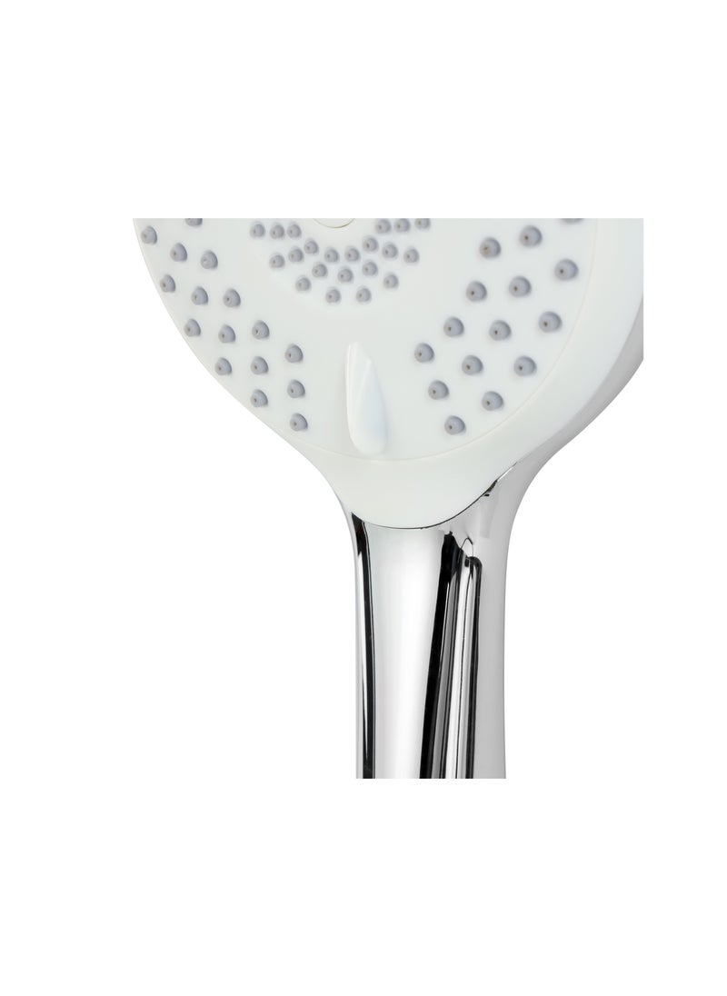 GEEPAS Curve Hand Shower 12CM Diameter, 5 Functions, Easy to use, Dial to change the functions, High Quality Material Bathroom Shower Head, Chrome Plated  - Image 3