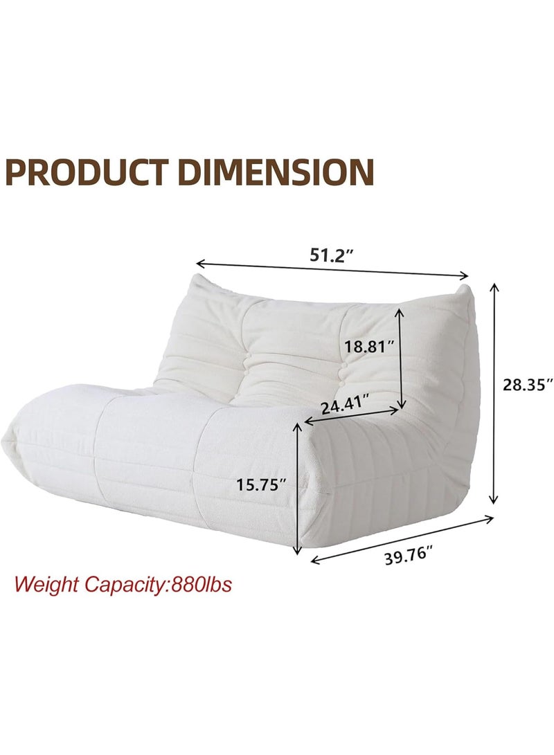 Generic Bean Bag Chair, 2 Seater Lazy Sofa, Large Bean Bag Chair for Adults with High-Resilience Foam, Non-Slip Base Floor Lounge Sofa,Living Room  - Image 3