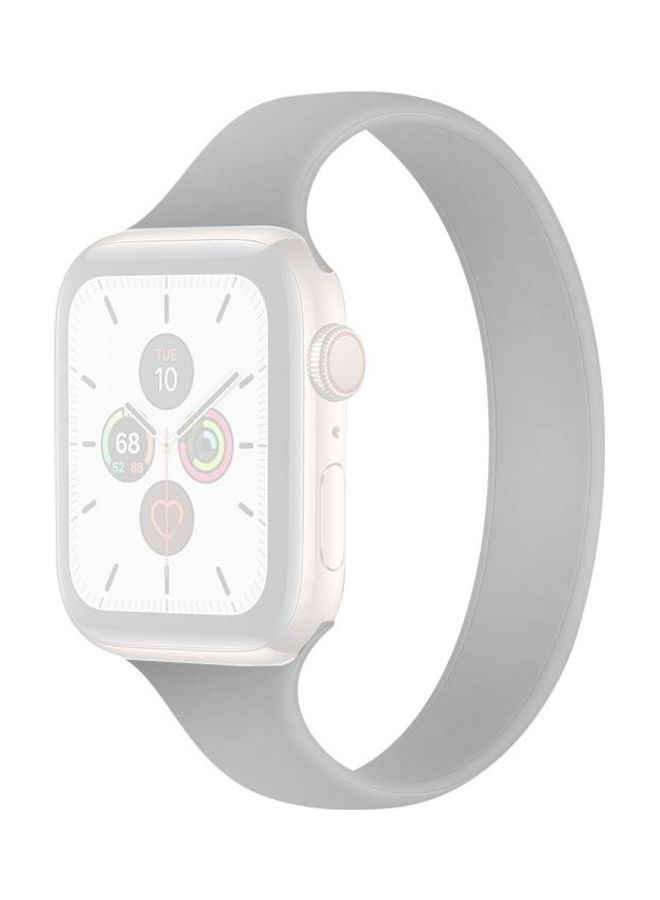 BGM Replacement Strap Watchband For Apple Watch Series 6/SE/5/4/3/2/1  42 - 44mm Light Grey - Image 1