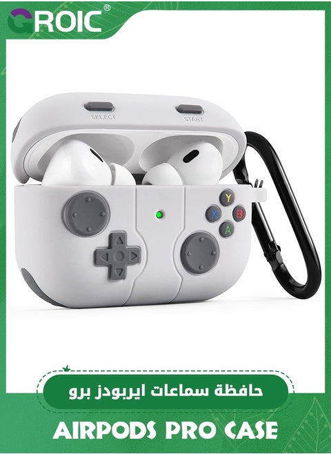 AirPod Pro 2 Case Cover, Cool Game Player Design Case for Airpods Pro 2nd Generation/1st Generation (2023/2022/2019), Funny Soft Silicone Protective Cover Skin with Keychain for Men Women