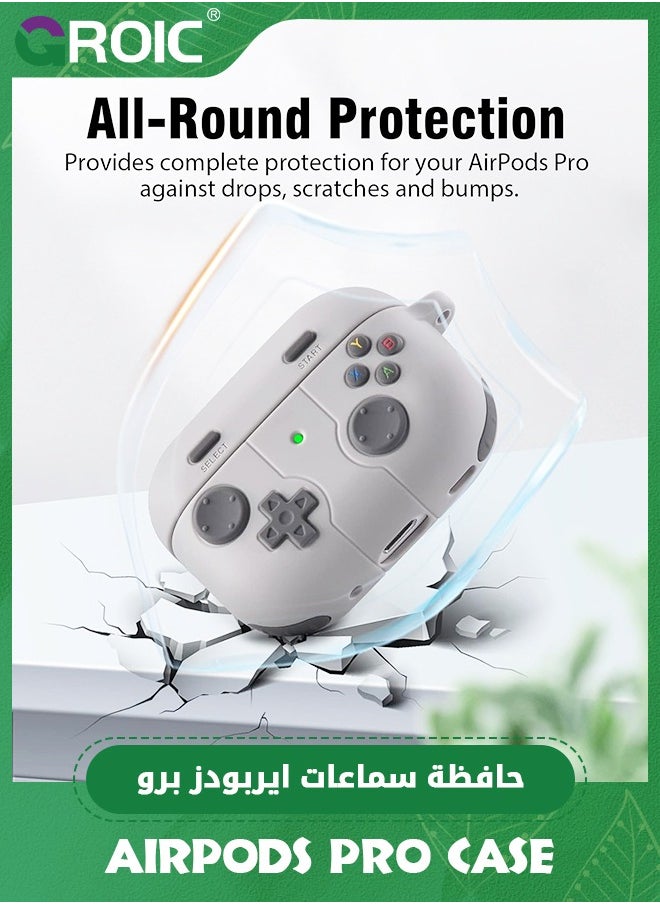GROIC AirPod Pro 2 Case Cover, Cool Game Player Design Case for Airpods Pro 2nd Generation/1st Generation (2023/2022/2019), Funny Soft Silicone Protective Cover Skin with Keychain for Men Women  - Image 3