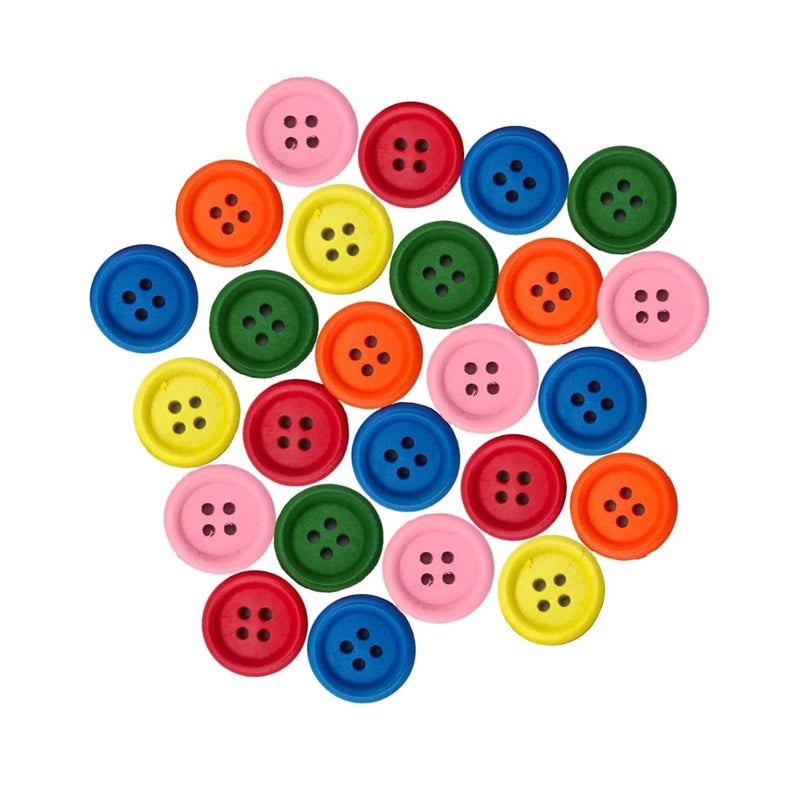 CLEZARO CLEZARO Multicolor Buttons Pack of 80 Buttons Arts and Craft Button Ideal for Shirts Blouse Sewing and Dress Making H191 - Image 2