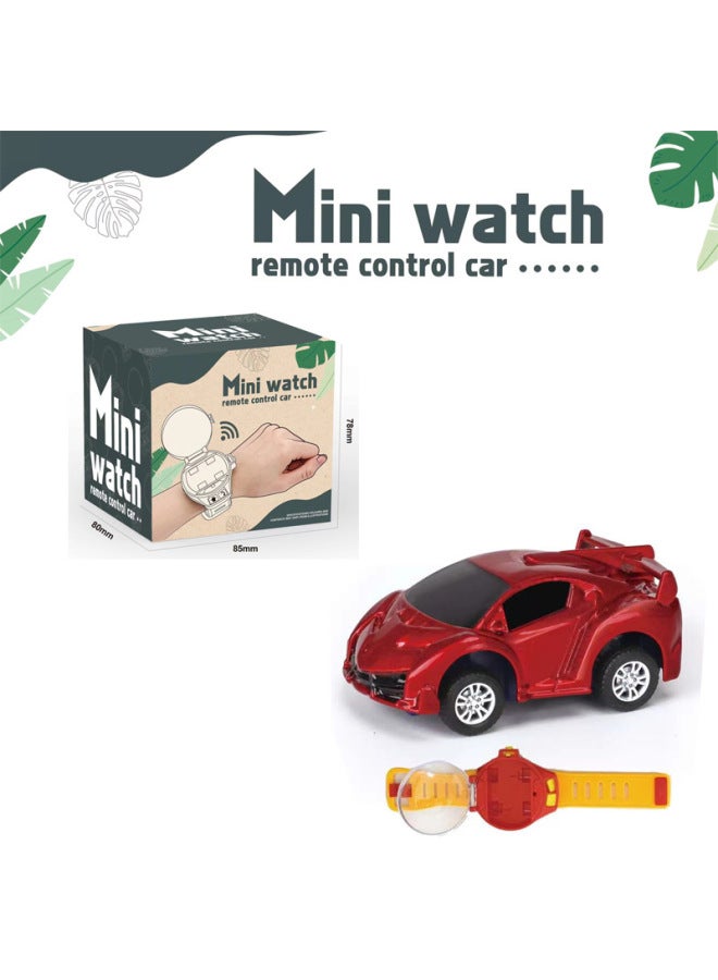 Internet Celebrity Watch Remote Control Car Electric Mini Bugatti Watch Special Alloy Mini Car Toy-Color:Alloy [Red] Rambo - Image 1