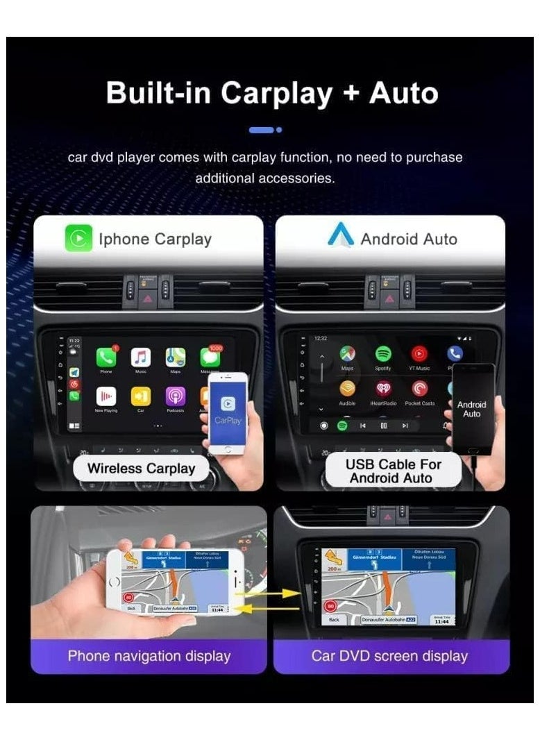 SHEZA STAR - Android Screen For Ford Mustang 2015 To 2019 4GB RAM 64GB Memory Support Apple Carplay Android Auto Full HD Touch Screen 9 Inch built In Bluetooth USB Radio WiFi Play Store Backup Camera included - Image 1