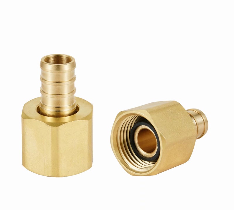EFIELD 2 Pieces EFIELD Barb Crimp Pex Fittings 3/4" X 3/4" Female NPT Swivel Adapter,Heavy Duty,ASTM F1807,(PEX1807217-2PCS) - Image 1