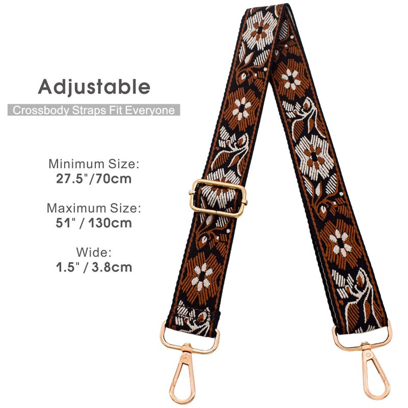 ROYGBCP Universal Purse Strap Replacement -Crossbody Bag Strap Adjustable Long Shoulder Straps Detachable, Adjustable Long Crossbody Strap for Handbags - Image 3