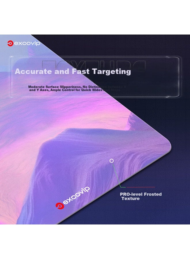 Exco Purple Glass Mouse Pad Gaming Professional Photovoltaic Mouse Pad Hard Keyboard Computer Desk Pad Office Notebook Large Pad 300*260mm 0345 - Image 1