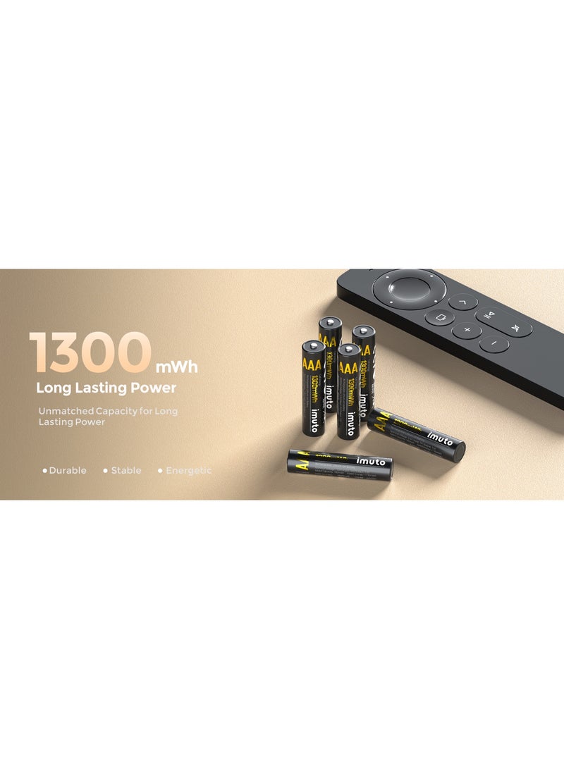 TF-CD-010CE Rechargeable AA & AAA Lithium Battery Set with Smart Charging Storage Case – 8 Pack 1.5V Long Lasting Batteries Fast Charging USB Type-C Battery Kit with 4 AA and 4 AAA Rechargeable Batteries for Cameras, Game Controllers, Remote Controls, Toys, Flashlights, and Home Electronics - Image 4