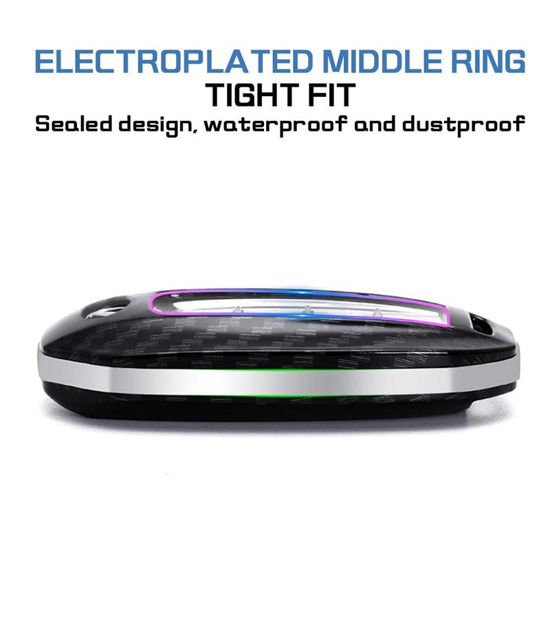 ontto Key Fob Cover with Keychian Compatible with Infiniti 2018-up Car Key Holder Keyless Entry Remote Case for Q50 Q60 QX50 QX55 QX60 Carbon Pattern Black - Image 5