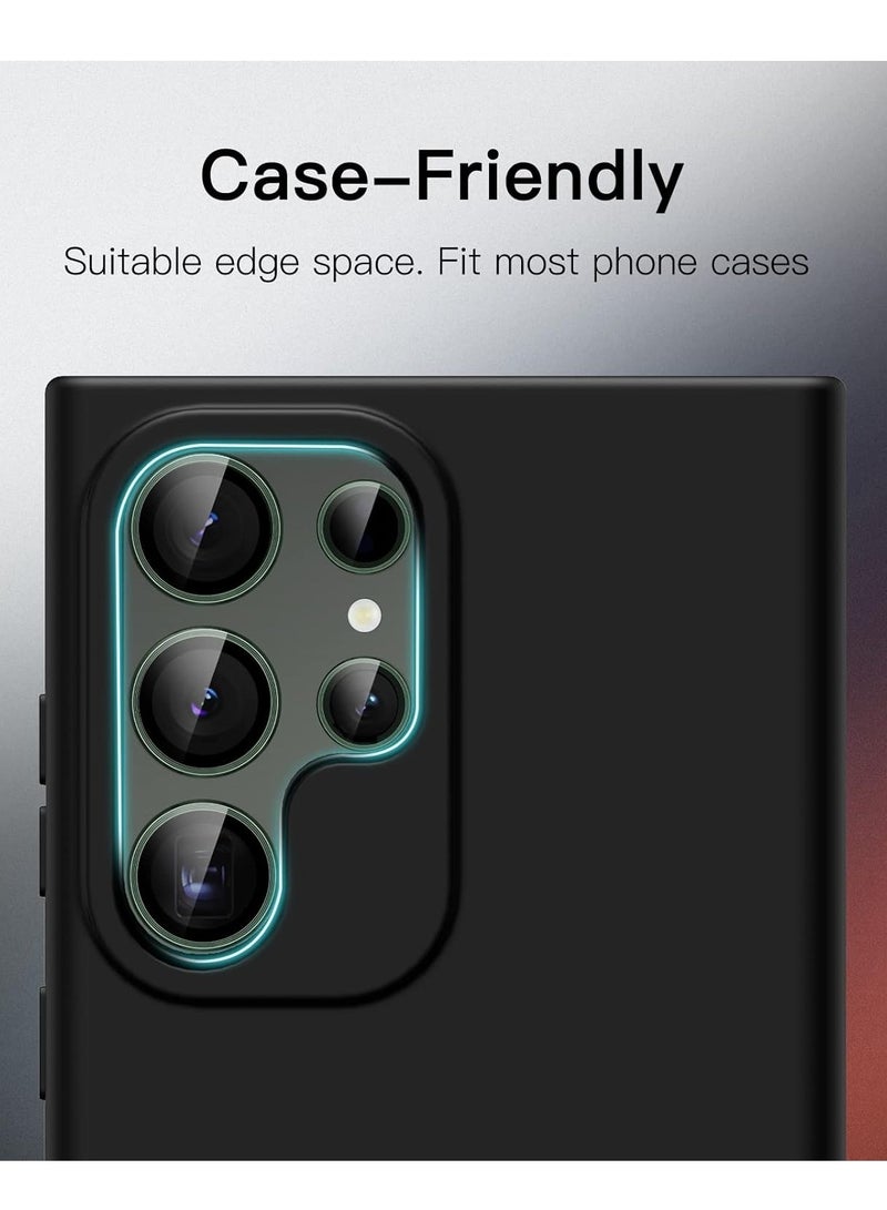 ELTRAZONE Camera Lens Protector for Samsung Galaxy S23 Ultra 5G 6.8-Inch, 9H Tempered Glass Metal Individual Ring Cover, Easy Installation Tray, HD Clear, Set of 5 (Green) - Image 5