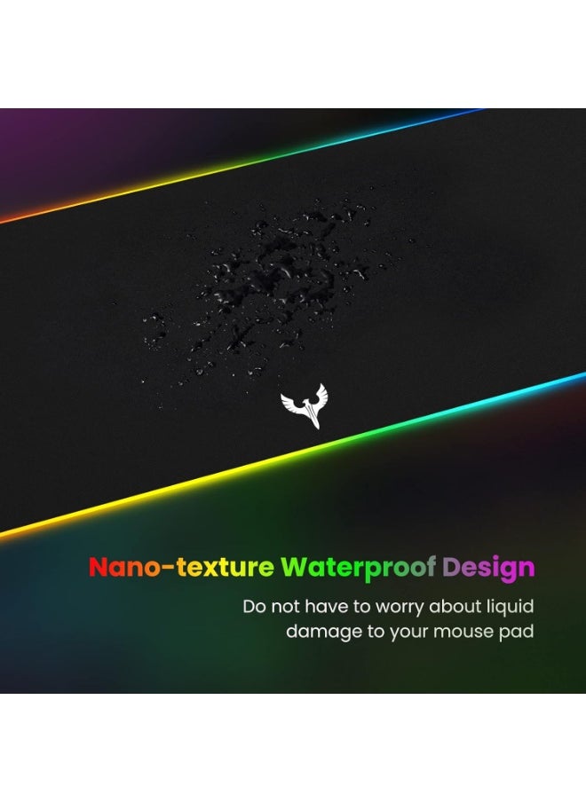 BladeHawks BX04 Extra Large RGB Gaming Mouse Pad-14 Light Modes, Extended Soft LED Mouse Pad, Anti-Slip Rubber Base, Computer Keyboard Mousepad Mat  - Image 4