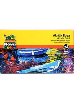 NOVA Nova Color Acrylic Paint 17Ml, Box Of 24 Colors -KRPBNC-2009 