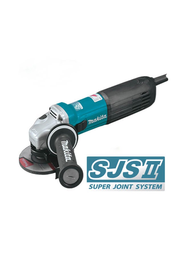 Makita Angle Grinder Machine 5 inch, Slide Switch, 1400W, 2.5kg Blue/Black - Image 1