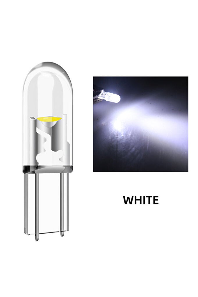 rayihni 10Pcs WHITE 10/20/40pcs T5 Led W3W Car Interior Light Dashboard Warming Indicator COB Chip Canbus Au - Image 2