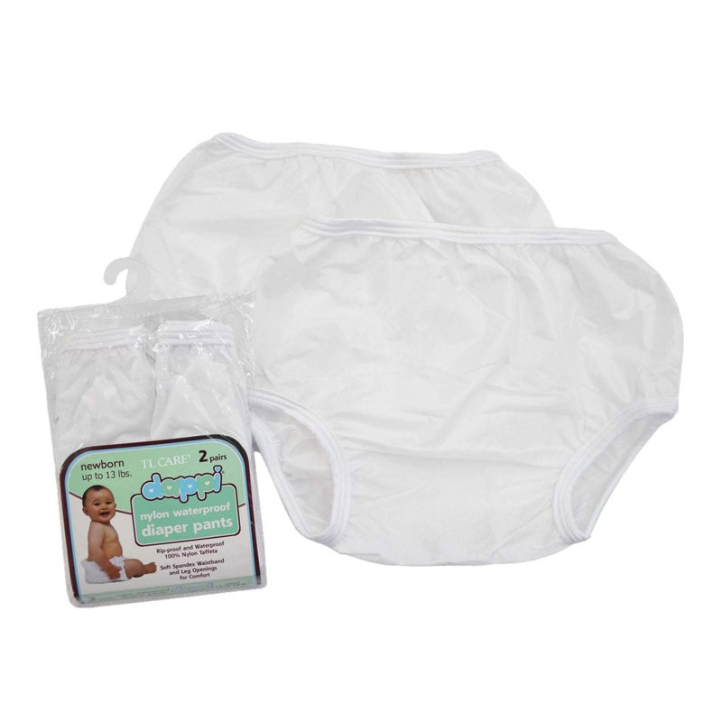 Dappi Reusable Waterproof 100% Nylon Taffeta Diaper Pants for Potty Training & Swimming, Leak-Proof & Rip-Proof, NewBorn (Fits up to 13 lbs), 2 Counts - Image 1