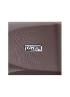 CAPITAL طقم حقائب أمتعة بعجلات من الجانب الصلب 3 قطع، بني (S-20&quot;،M-24&quot;،L-28&quot;)  - Image 3