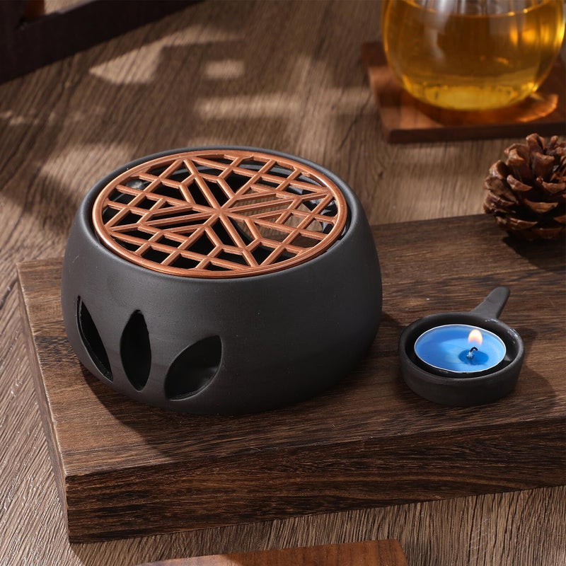 Ceramic Teapot Warmer with Candle Holder for Tea Heating and Warm Preservation Portable Stove Base - Image 5