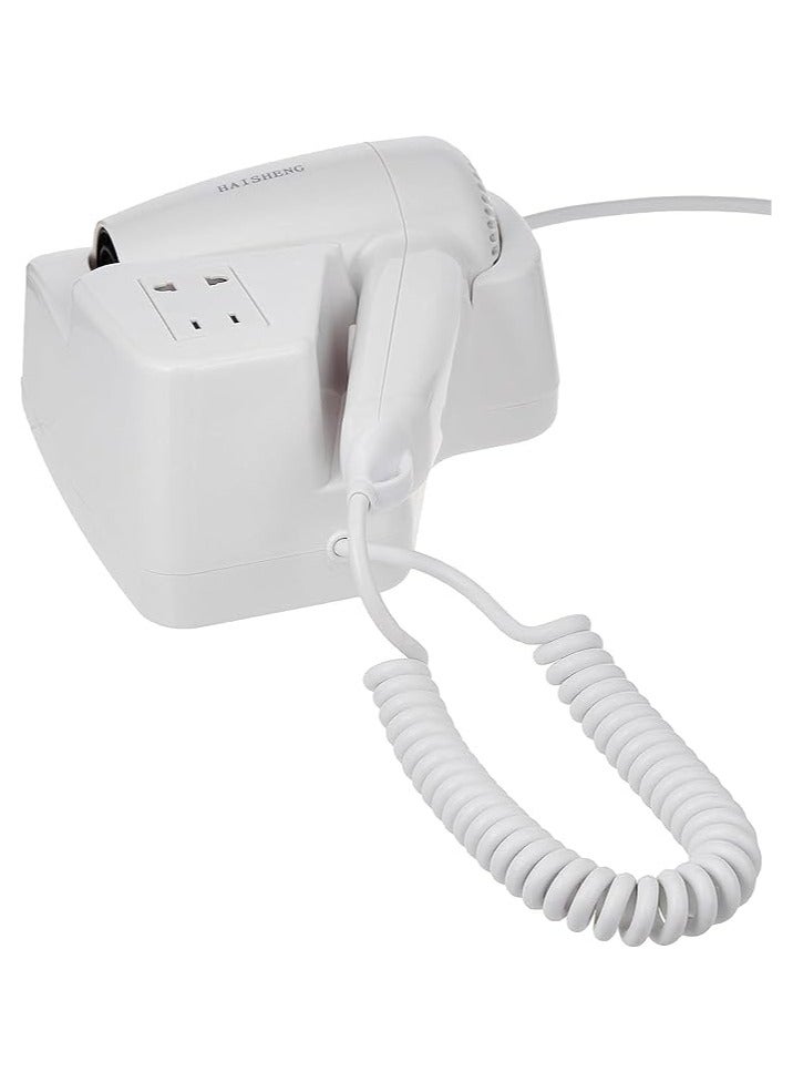 ORiTi مجفف شعر مثبت على الحائط، مجففات شعر تجارية مثبتة على الحائط، مجفف شعر صغير مثبت على الحائط للفنادق والحمامات والمنزل والسفر - Image 2