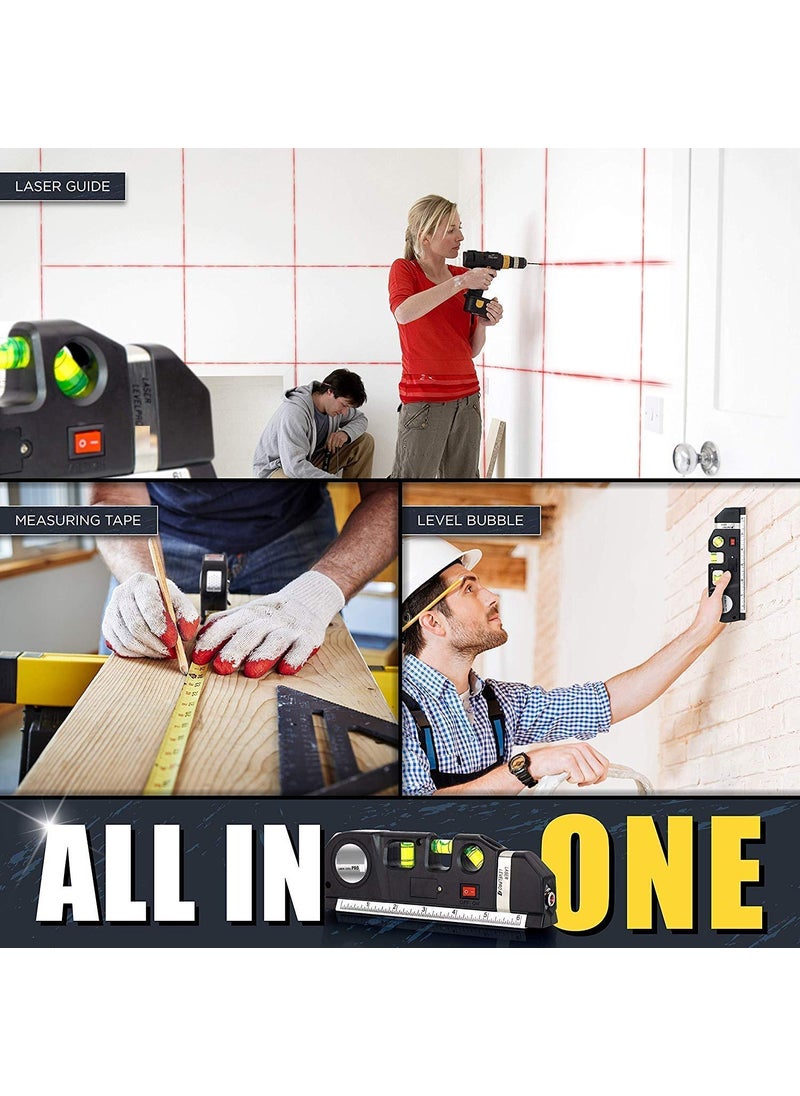BESTDI BESTDI Right Angle 90 Degree Horizontal Vertical Laser Level Line Projection Square Level Laser with Two Suction Cups  - Image 4