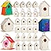 ILHSTY 30 Pack Large DIY Wooden Bird Houses Kits for Kids Kids Crafts Wood Houses for Parties DIY Crafts and Art Birdhouse Kits for Children to Build and Design - Image 3