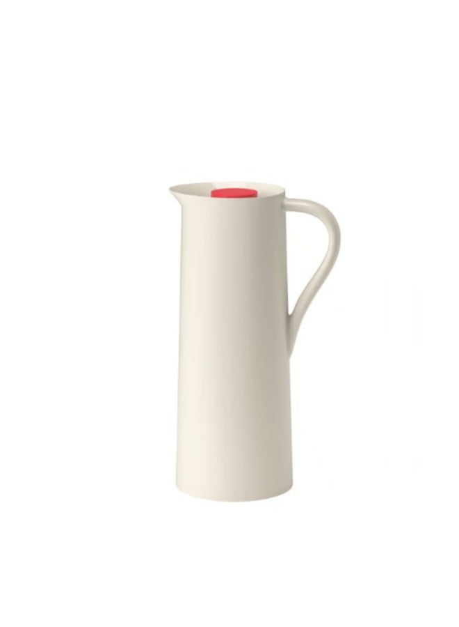 BEHOVD Vacuum flask, beige/red, 1 l - Image 2