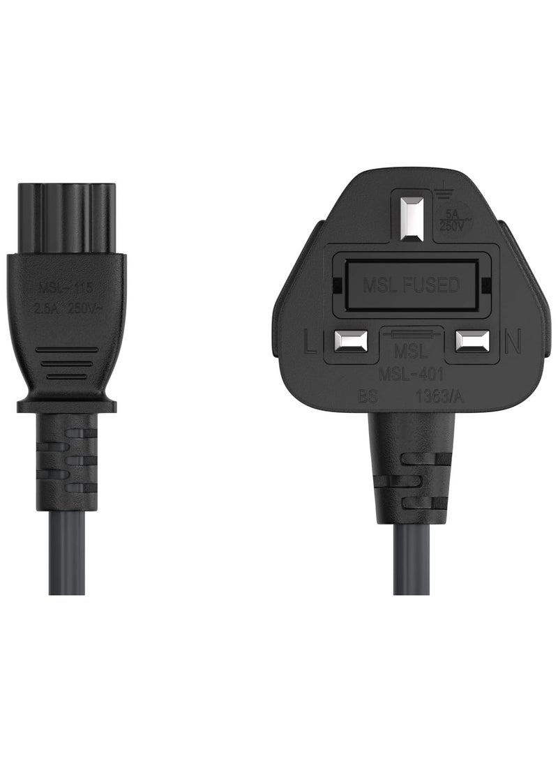 3 Pin Power Cord Cabl to Uk Plug for Dell HP Asus Sony Toshiba Lenovo Acer Charger  - Image 4
