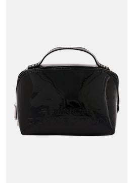 French Connection Women Brand Logo Cosmetic Pouch, Black  - Image 1