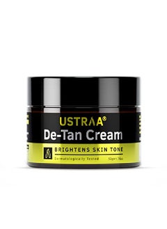 Ustraa Detan Cream For Men 1.76 Oz For Men Tan Removal And Even Skin Tone, Without Bleach, No Sulphate, No Paraben, Prevents Dark Spots, With Japanese Yuzu And Liquorice  - Image 1