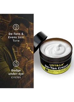 Ustraa Detan Cream For Men 1.76 Oz For Men Tan Removal And Even Skin Tone, Without Bleach, No Sulphate, No Paraben, Prevents Dark Spots, With Japanese Yuzu And Liquorice  - Image 3