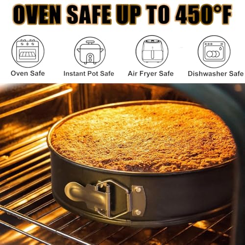 Satianyou 214PCS Round Cake Pan Sets for Baking Cake Decorating Supplies: 4 Non-Stick Springform Pans Set (4, 7,9,10 inches), Icing Tips, Cake Leveler – Leak-Proof Cheesecake Pan - Image 3
