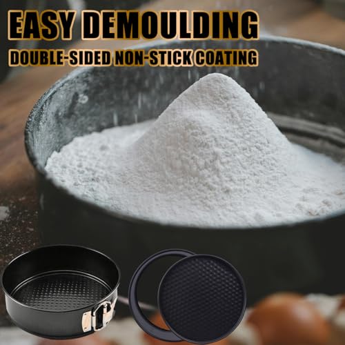 Satianyou 214PCS Round Cake Pan Sets for Baking Cake Decorating Supplies: 4 Non-Stick Springform Pans Set (4, 7,9,10 inches), Icing Tips, Cake Leveler – Leak-Proof Cheesecake Pan - Image 4