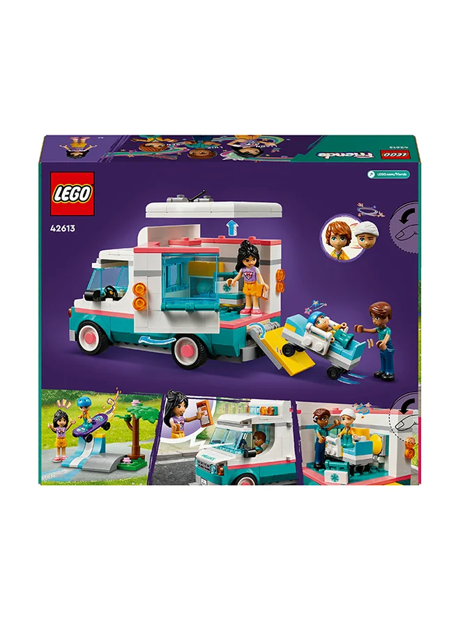 ليغو 42613 Friends Heartlake City Hospital Ambulance Set With 3 Characters, Gift Idea For Kids, Girls And Boys Aged 6 Years And Over, Social-Emotional Toy, Medical Emergency Vehicle (344 Pieces)