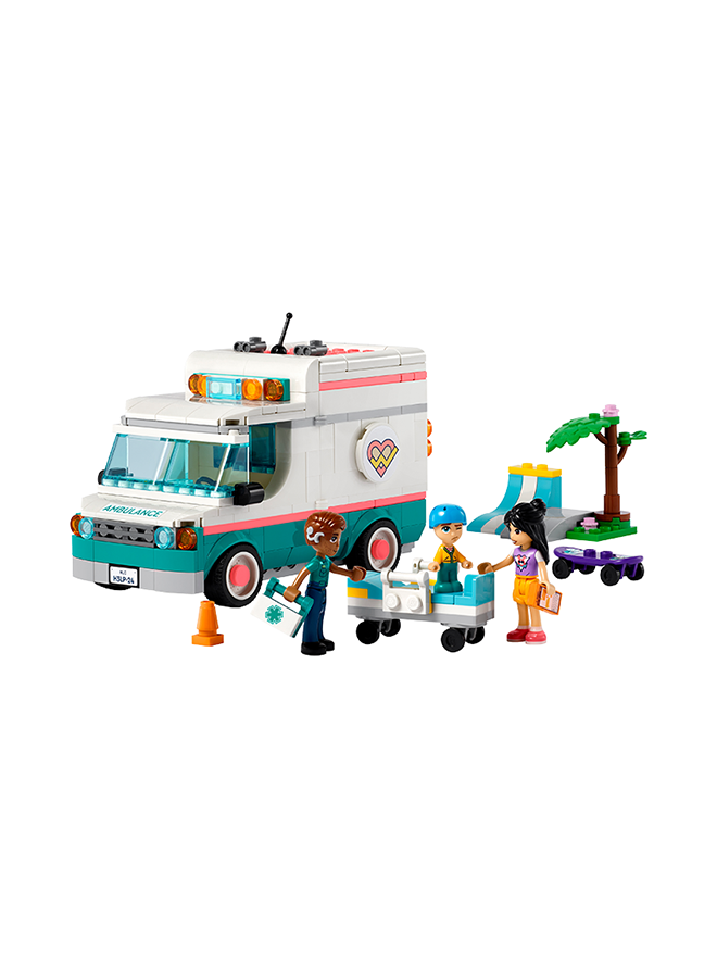 ليغو 42613 Friends Heartlake City Hospital Ambulance Set With 3 Characters, Gift Idea For Kids, Girls And Boys Aged 6 Years And Over, Social-Emotional Toy, Medical Emergency Vehicle (344 Pieces)
