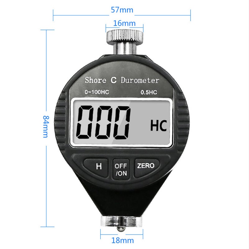 مقياس الصلابة بشاشة LCD 0-100HD بشاشة LCD واضحة لسهولة القراءة - مقياس الصلابة بحجم جيب صغير ومضغوط يمكن إحضاره معك - مقياس الصلابة للمواد المتوسطة الصلابة بما في ذلك البلاستيك والمطاط والجلد - Image 4