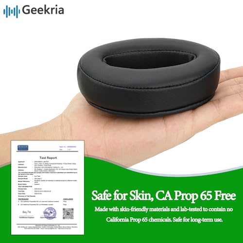 Geekria Replacement Soft Ear Pads for Sennheiser HD 4.50BT/ 4.50BTNC/ 4.40BT/ 4.30G/ 4.20S/ 458BT/ 450/ 450BT/ 400S/ 350BT Headphones, Ear Cushions with Video Guide (Black) - Image 2