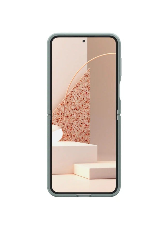 Caseology Parallax 3D Ergonomic Pattern Protective Case Compatible with Samsung Galaxy Z Flip 6 Case (2024) -Sage Green